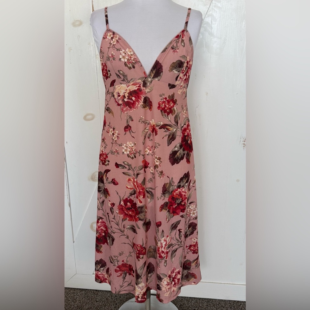 Zimmermann Floral Cassia Midi Slip Dress Thin Straps Pink Women’s Size 10 - Picture 2 of 13
